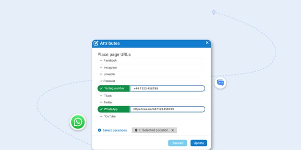 add whatsapp to google business profile
